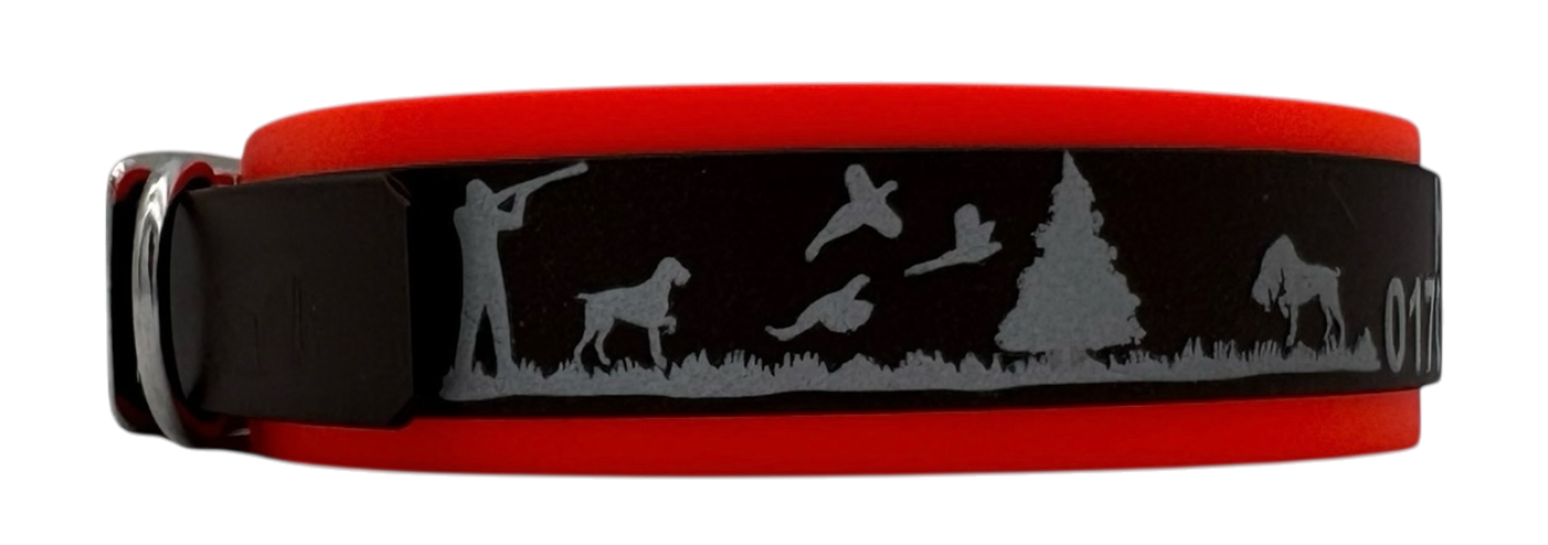 Halsband mit Jagdszene reflektierend