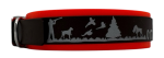3,8 cm Halsband mit Jagdszene Biothane® zweifarbig Doppelsteg